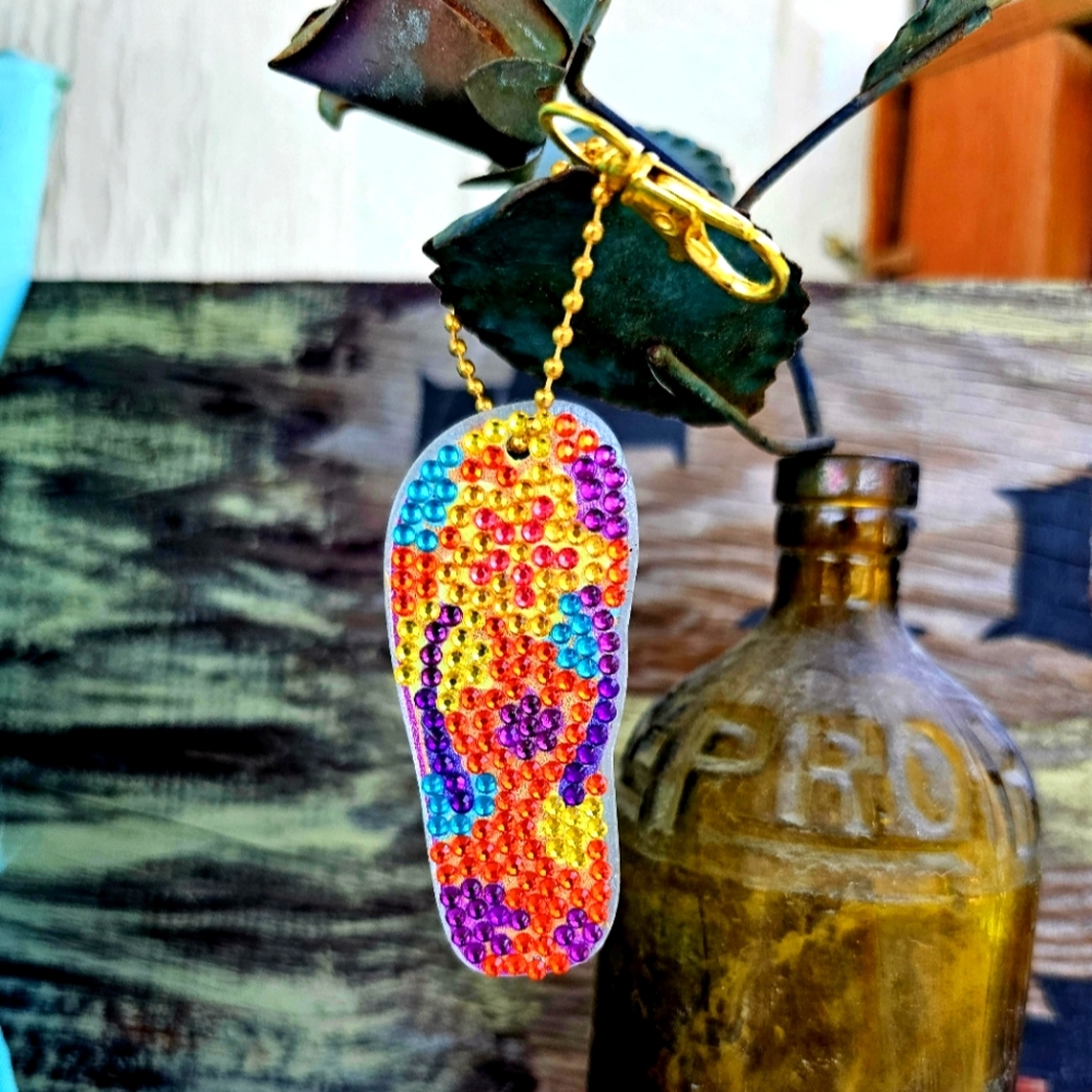 Flip Flop Keychain Spring Summer Beach Day